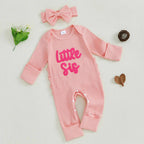 Ruffled Little Sister Onesie & Headband