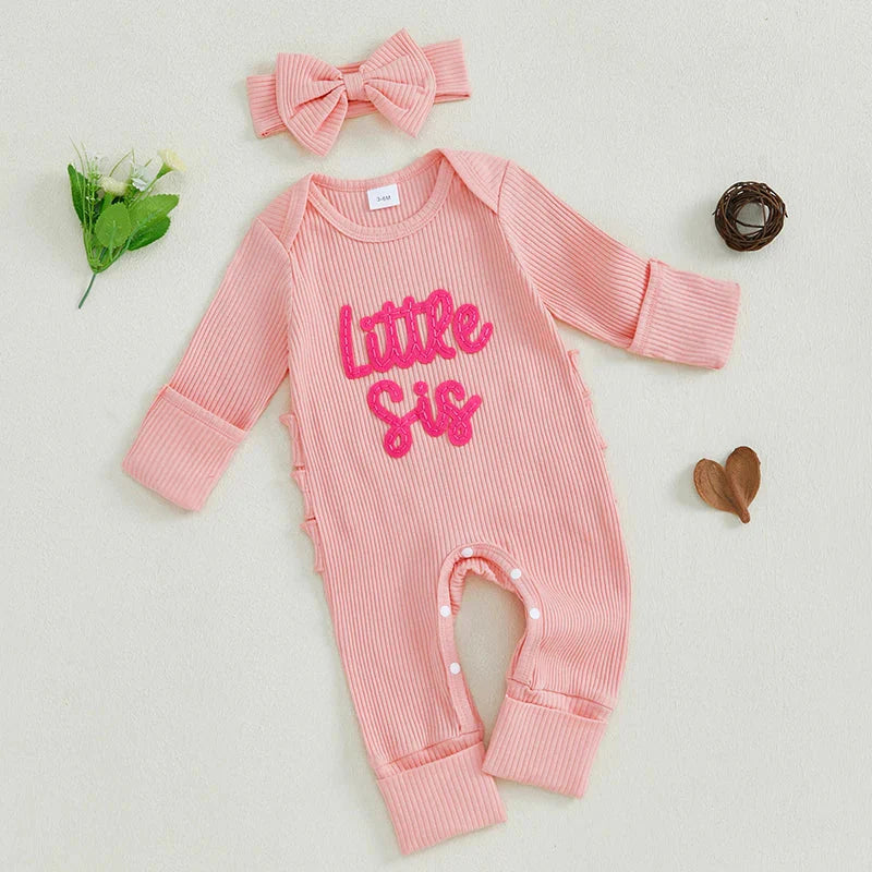 Ruffled Little Sister Onesie & Headband