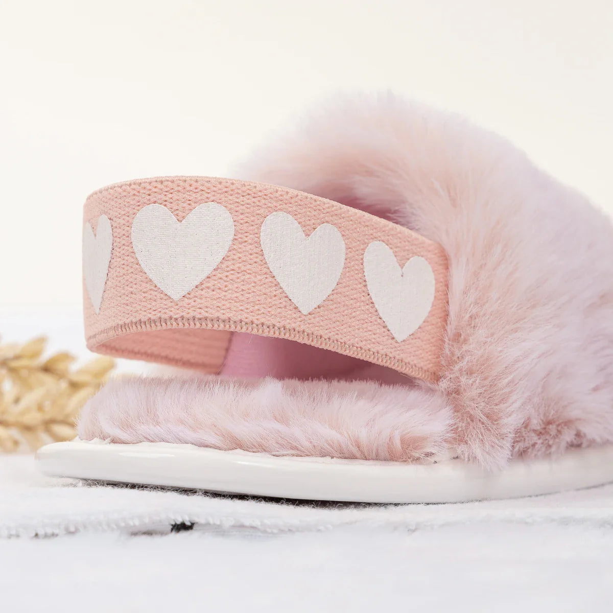 Fluffy Heart Sandals