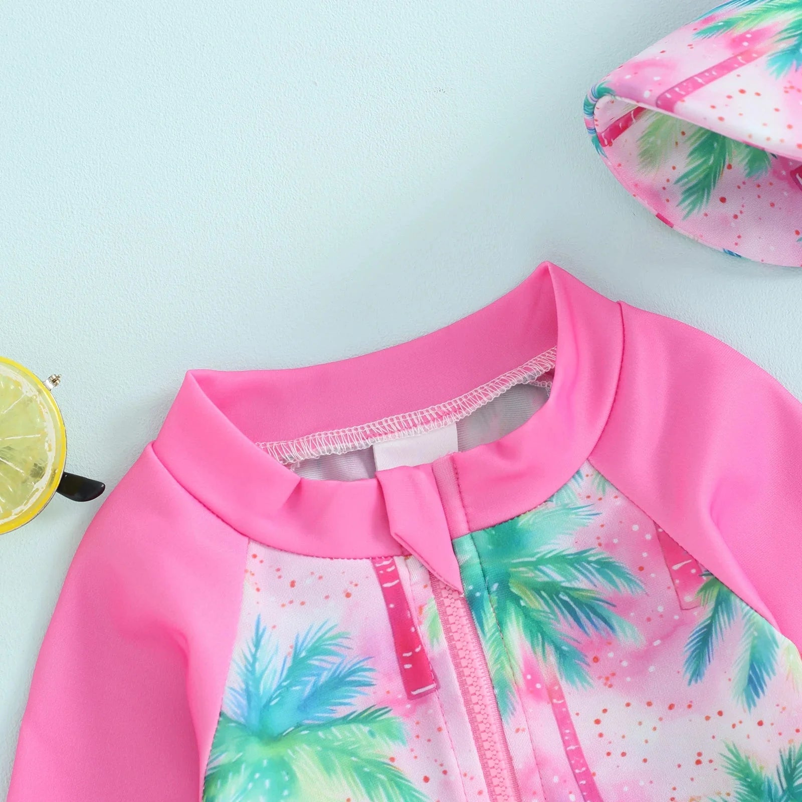Long Sleeve Summer Time Swimsuit & Hat