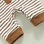 Sleeveless Striped Button Romper