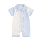Collar Stripes Romper