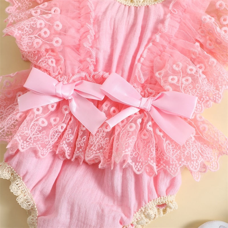 Floral Lace Princess Romper