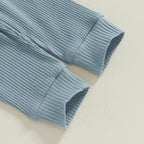 Collared Ribbed Checkered Outfit