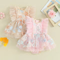 Embroidered Floral Ruffle Dress