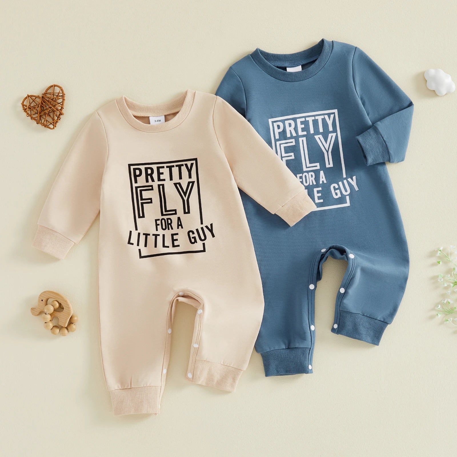 Pretty Fly for a Little Guy Long Sleeve Romper
