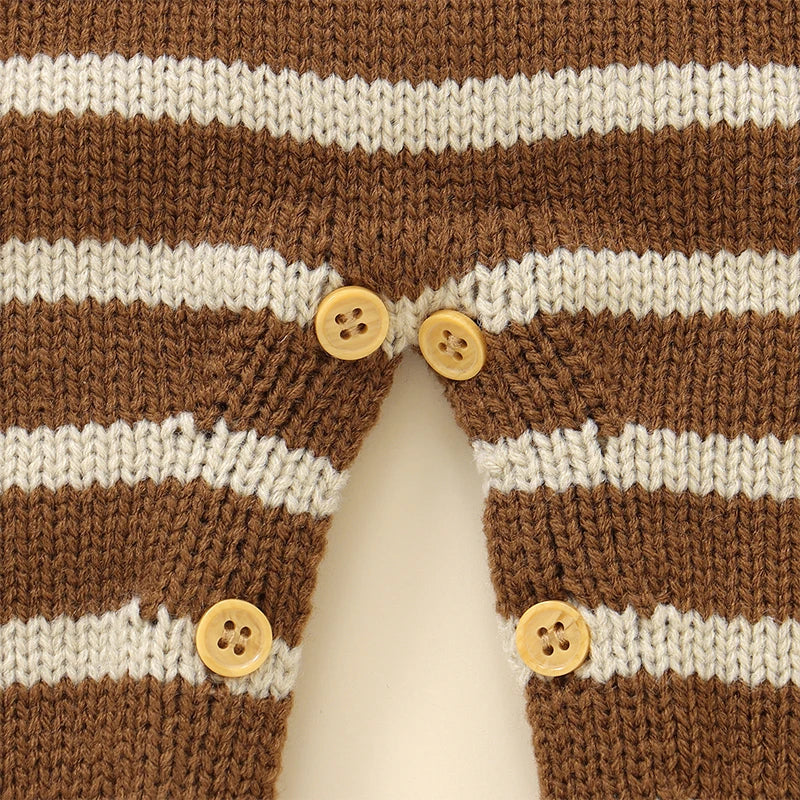Striped Knitted Turkey Romper