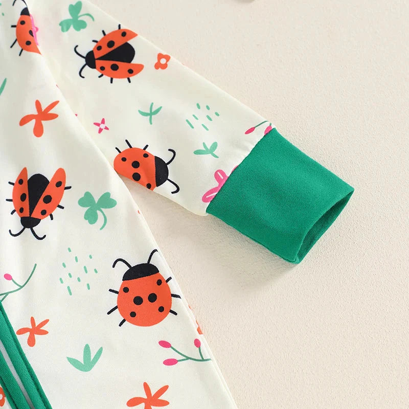 Lady Bug Floral Onesie & Bow