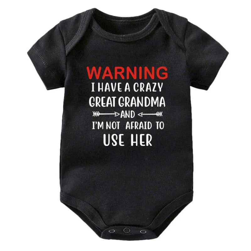 Warning Crazy Great Grandma Onesie