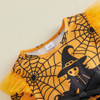 🧙‍♀️ Witchy Pumpkin Girl Halloween Dress