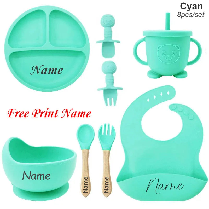 Personalized Name Baby Feeding Set