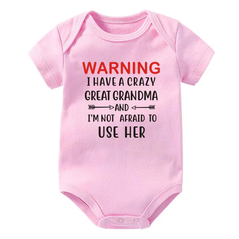 Warning Crazy Great Grandma Onesie