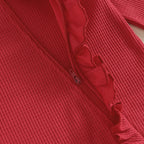 Ribbed Ruffles Onesie & Bow