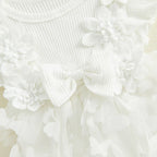 Ribbed Butterfly Flower Dress