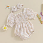 Plaid Whitley Romper & Headband