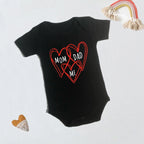 Mom Dad & Me Heart Onesie