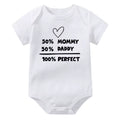50% Mommy 50% Daddy 100% Perfect Baby Onesie (Multiple Color)