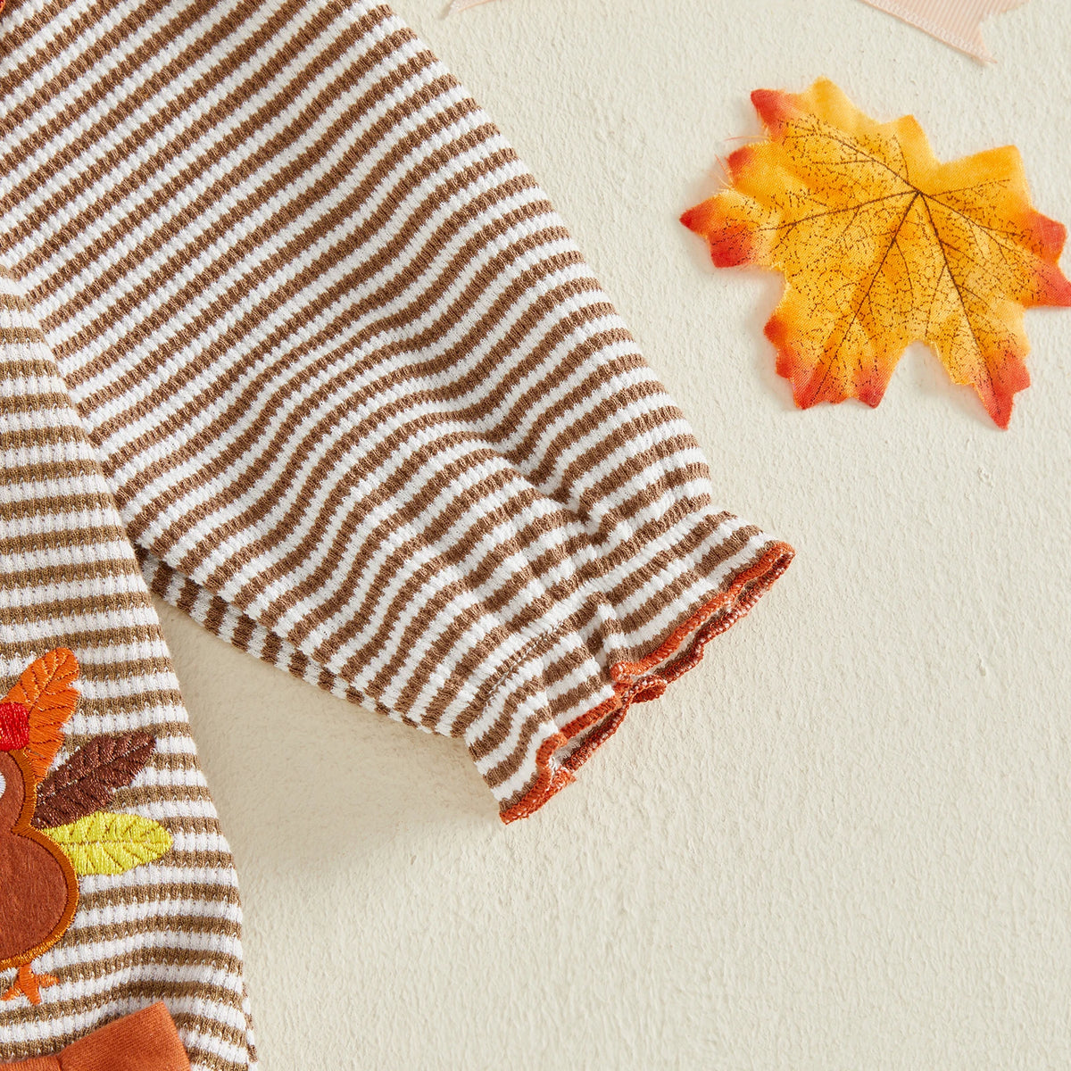 Baby Girl Thanksgiving Turkey Romper
