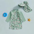 Blossoming Flower Swimsuit & Hat