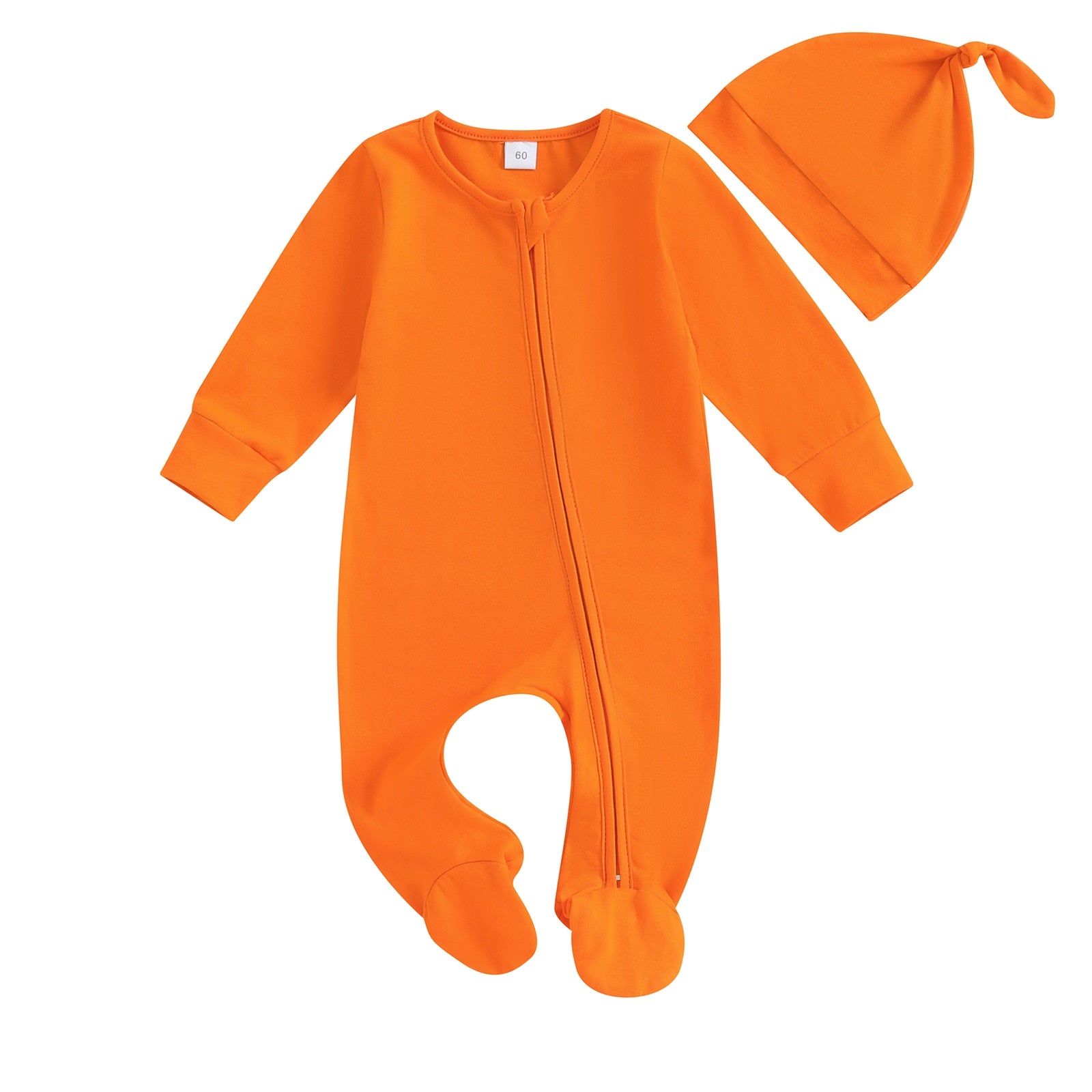 Footie Zipper Onesie & Hat