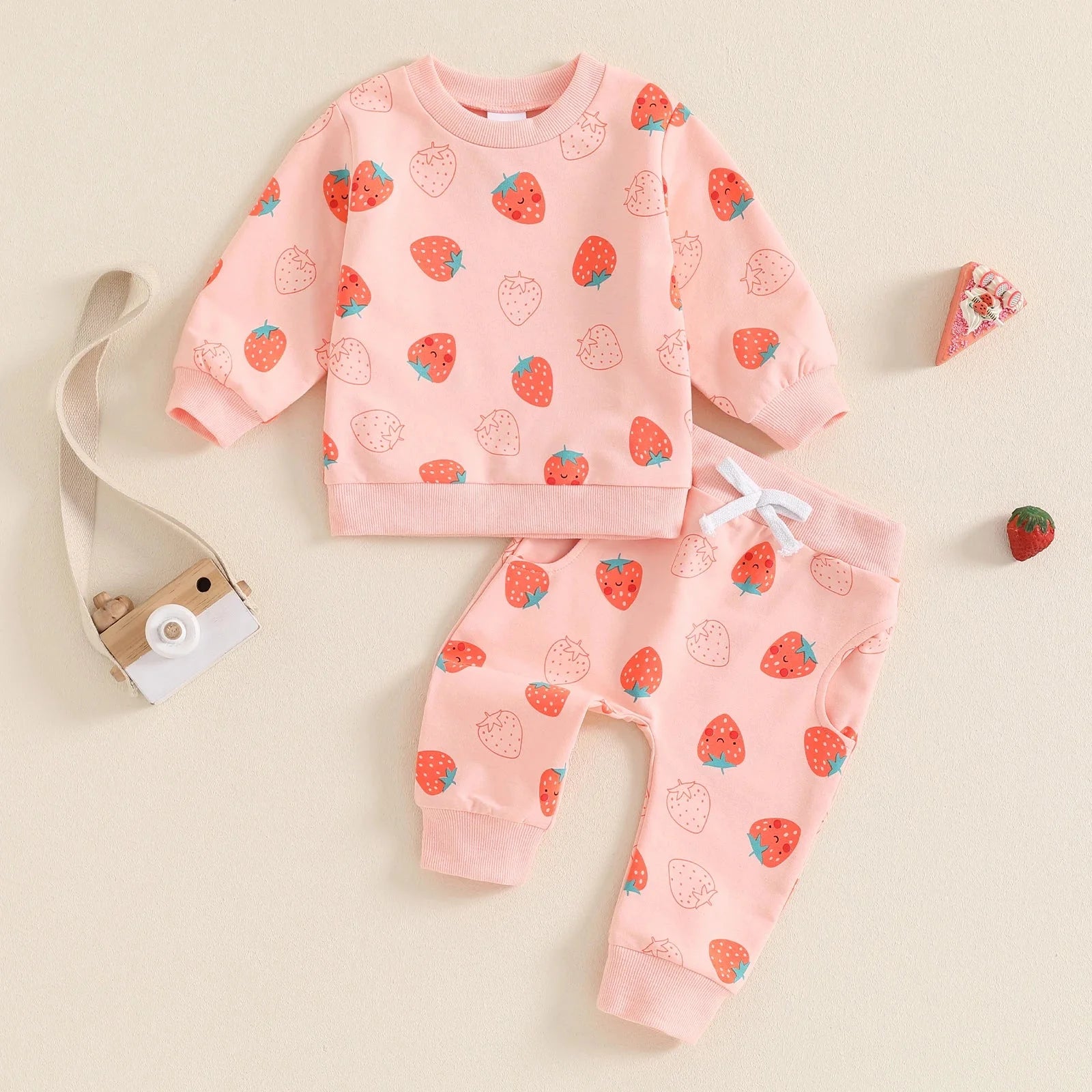 Sweet Strawberry Jogger Set