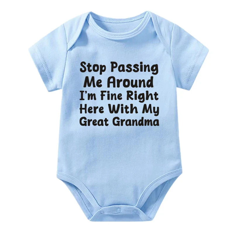 Here with My Great Grandma Onesie
