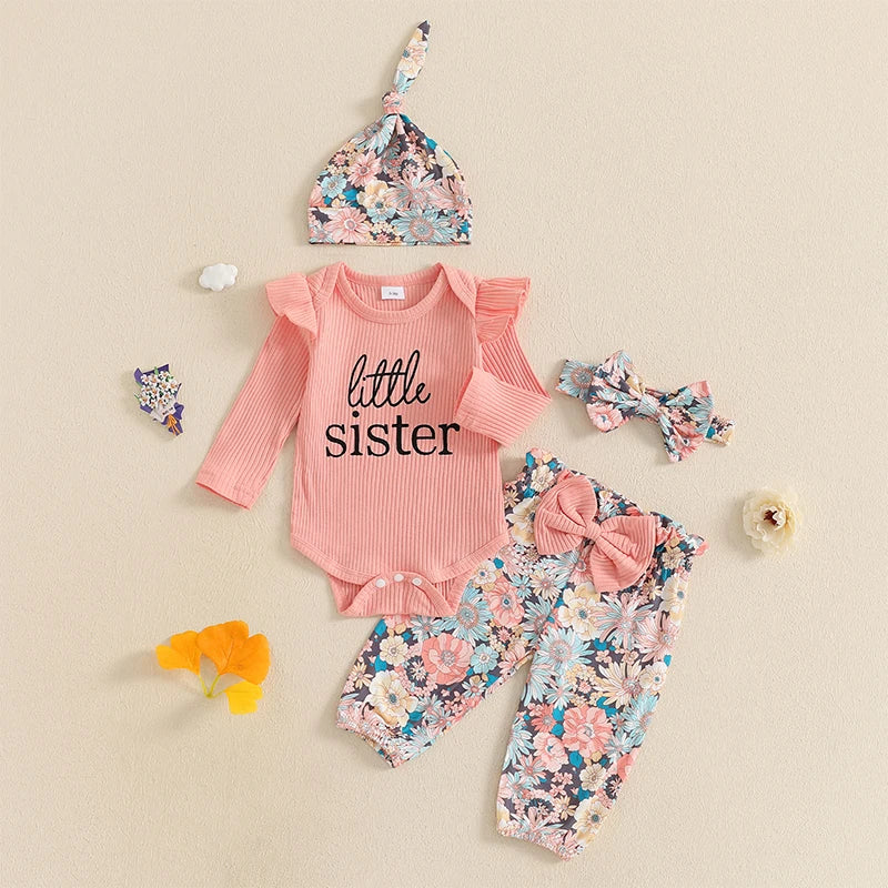 Little Sister 4 Piece Flower Outfit