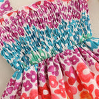 Patterned Summer Romper Dress & Hat