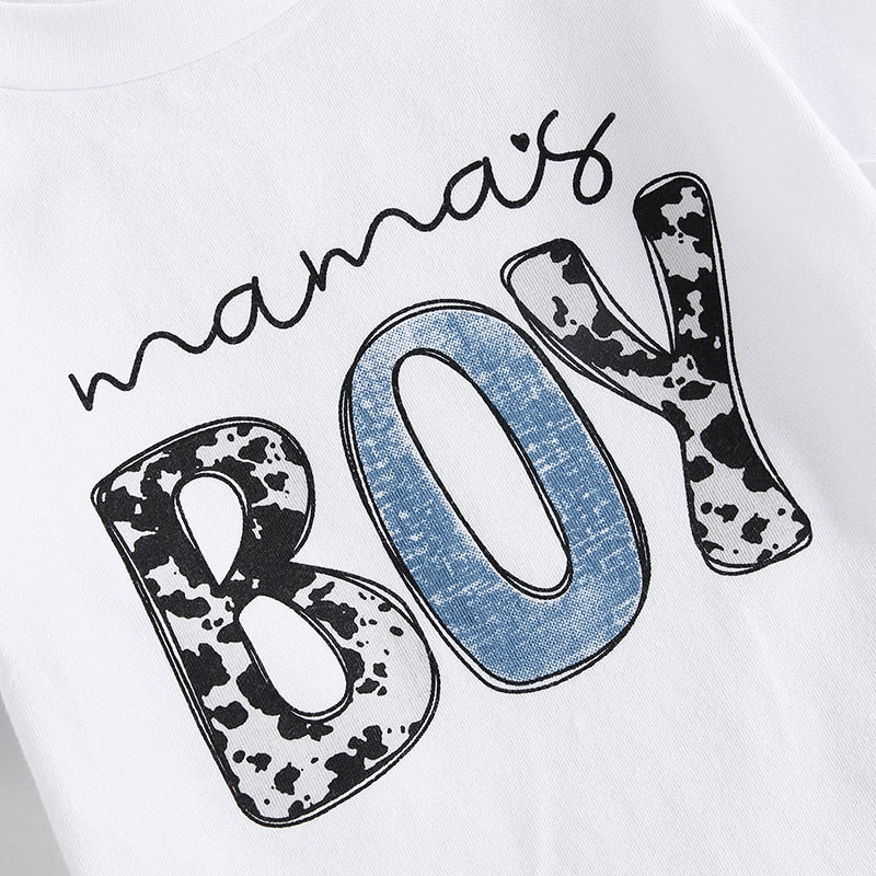 Mama's Boy Cow Print T-shirt & Shorts