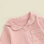 Solid Collared Pocket Onesie
