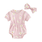 Ribbed Daisy Onesie & Headband