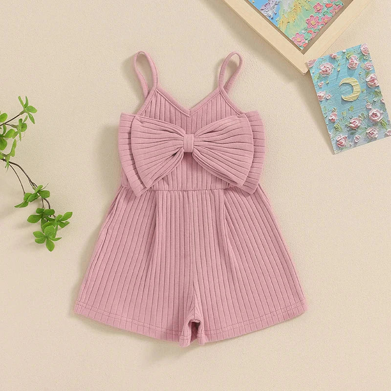 Ribbed Bow Remi Romper