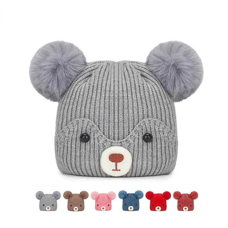 Baby Bear Pompom Hat