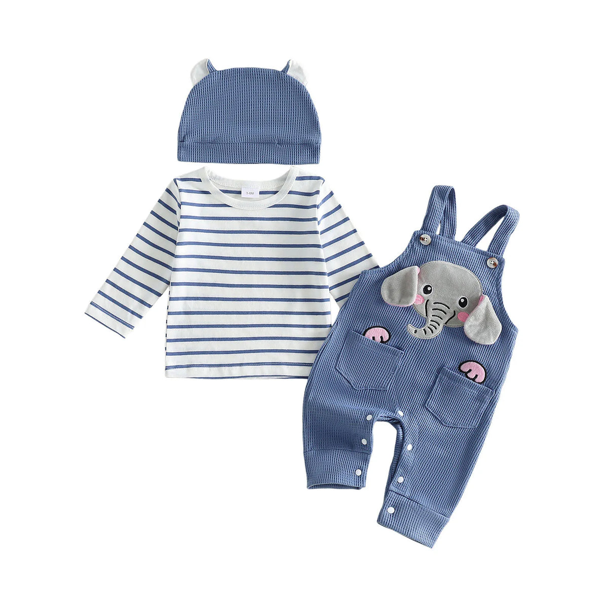 Elephant Dinosaurs Romper  Hat 3Pcs Set