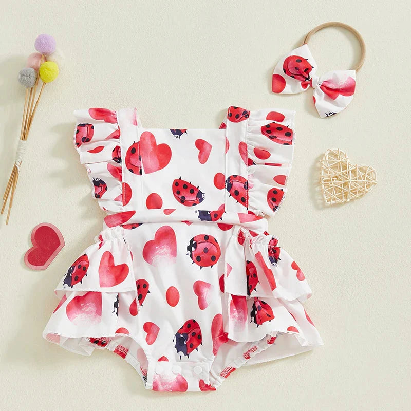 Little Love Bug Romper &  Headband