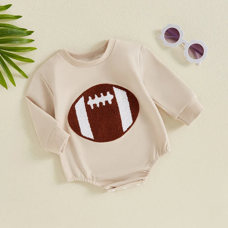 Embroidered Football Onesie