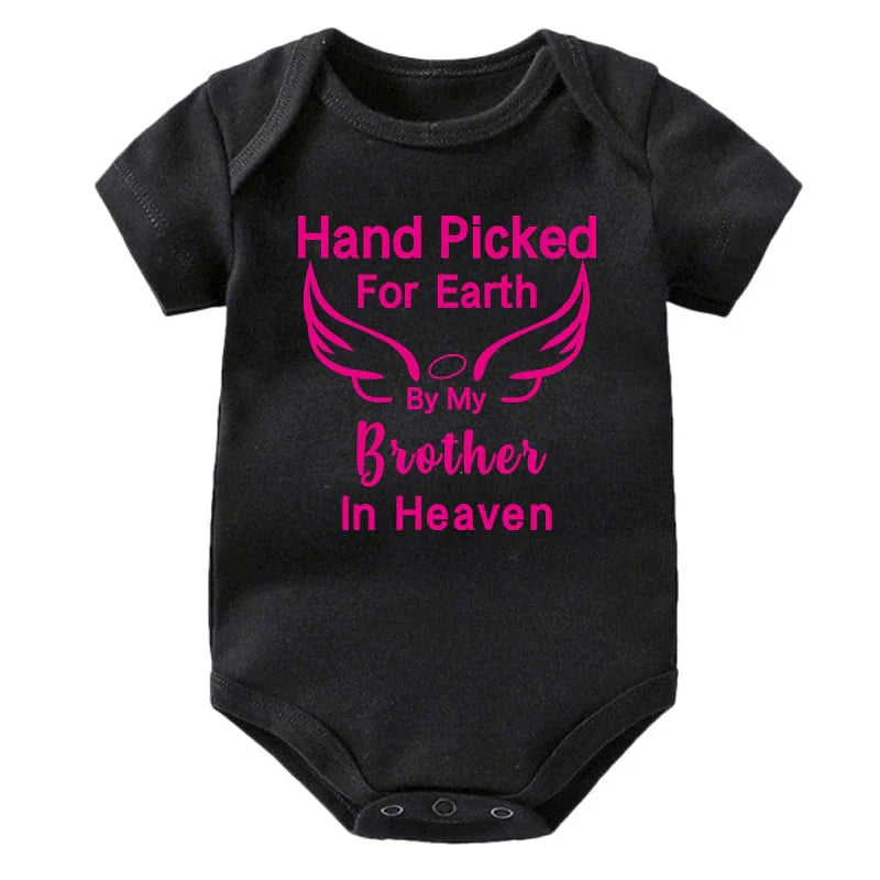 Hand Picked for Earth By My Brother in Heaven Onesie