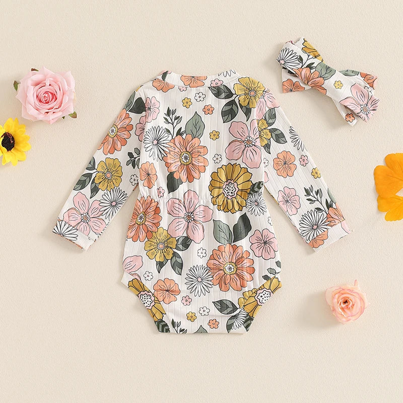 Floral Clara Onesie & Headband