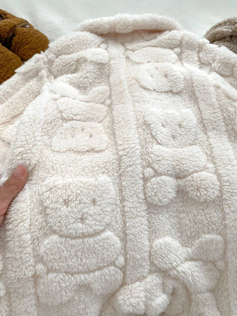 Winter Plush Teddy Bear Romper