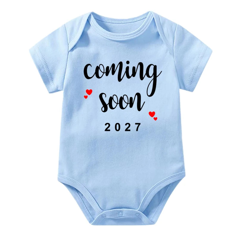 Coming Soon 2027 Baby Onesie