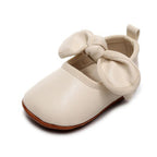 Baby Girl Bow Leather Flat Shoes