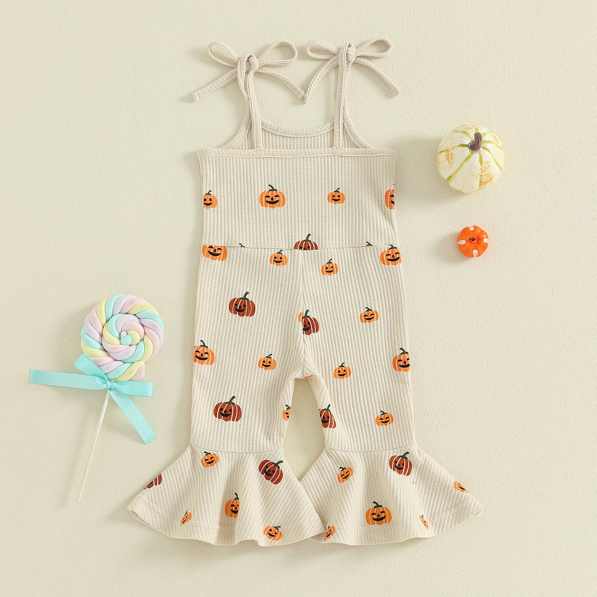 🎃 Little Pumpkin Girl Flare Ruffled Romper