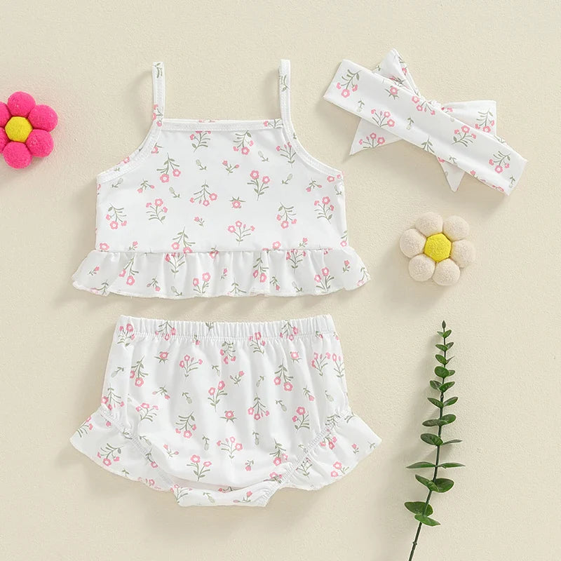 Flower Ruffles Summer Outfit