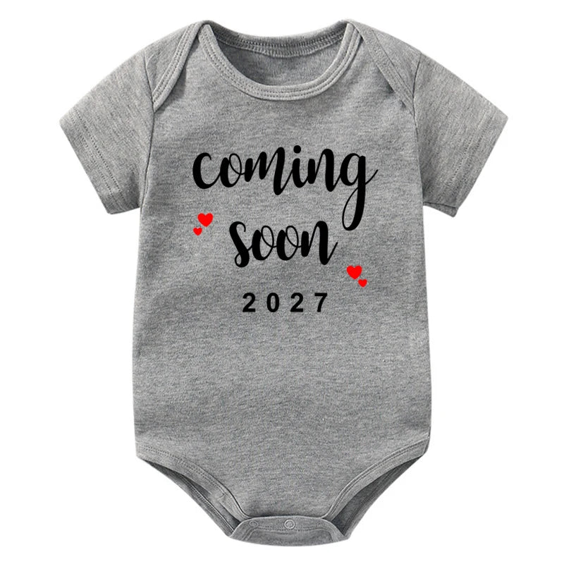 Coming Soon 2027 Baby Onesie