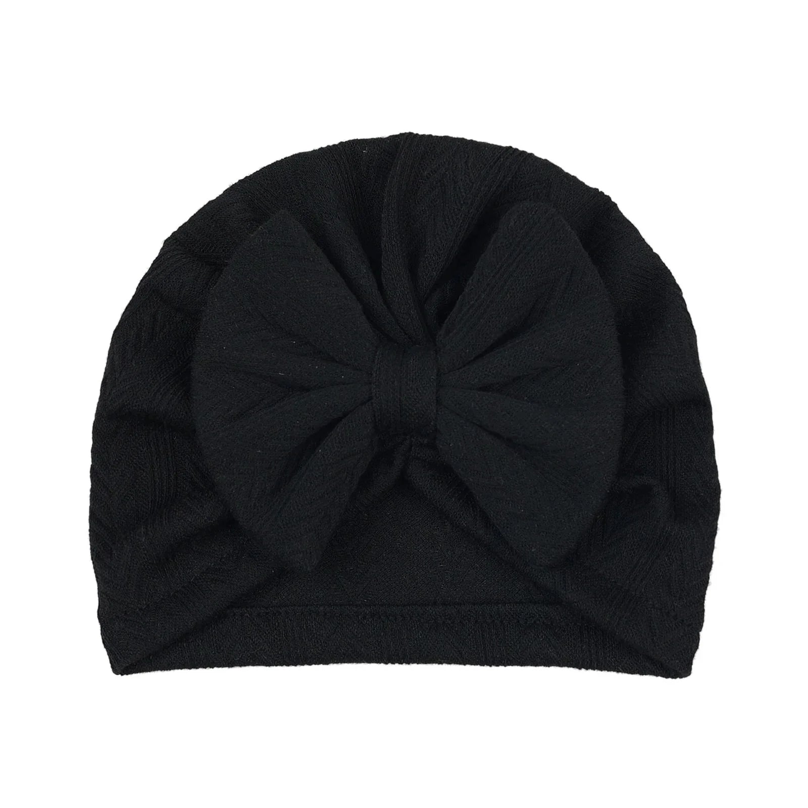 Solid Knit Bow Hat