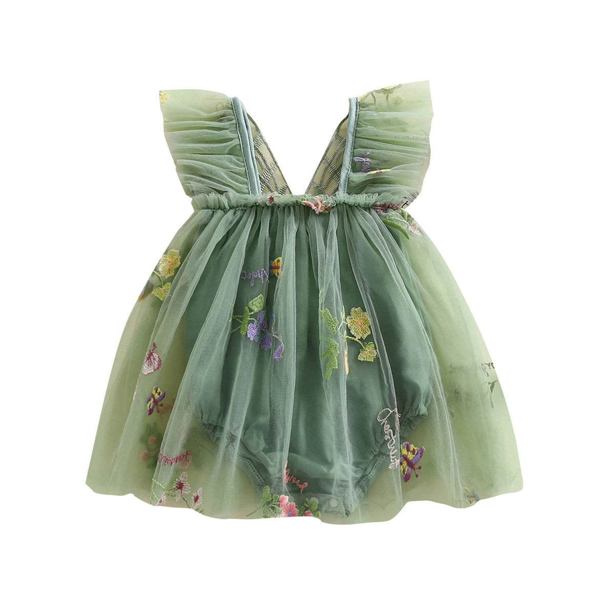 Butterfly Flower Mesh Rompers Outfits Dress 3M-18M