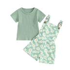 T-shirt & Daisy Overalls Outfit