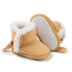 Back Bow Plush Boots