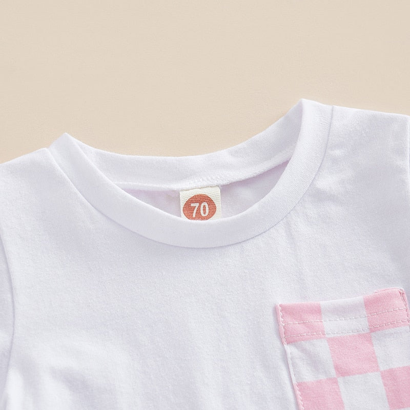 Checkered Pocket T-shirt & Shorts