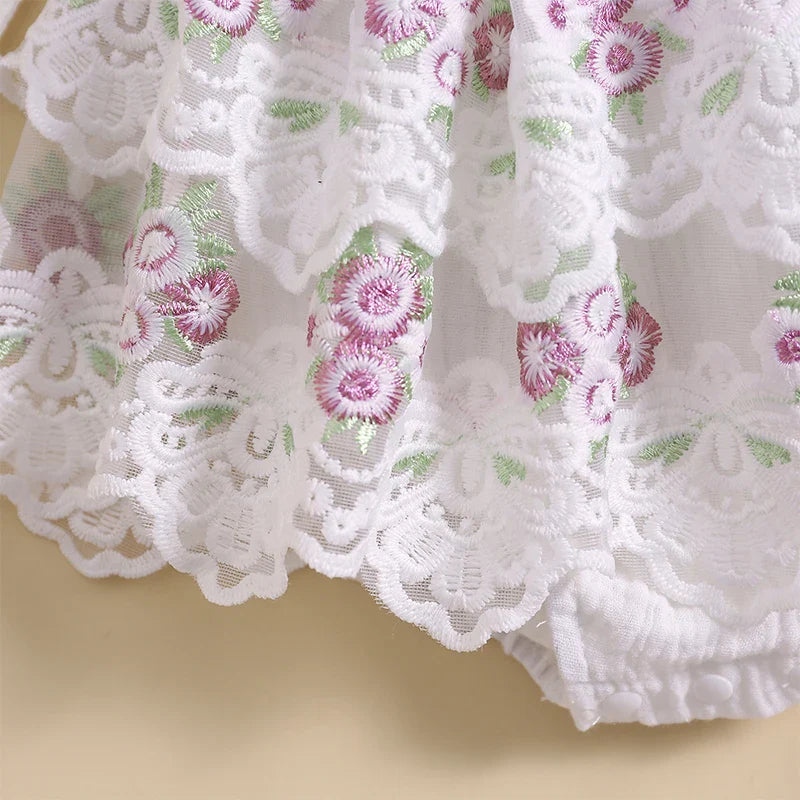 Embroidered Floral Dixie Dress & Headband